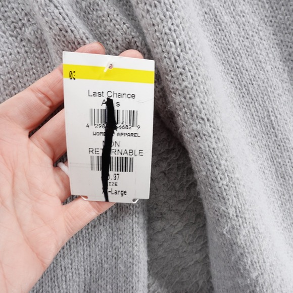 Melrose and Market Womens XXL Grey Fair Isle Crew Neck Knit Sweater NEW - Picture 6 of 12